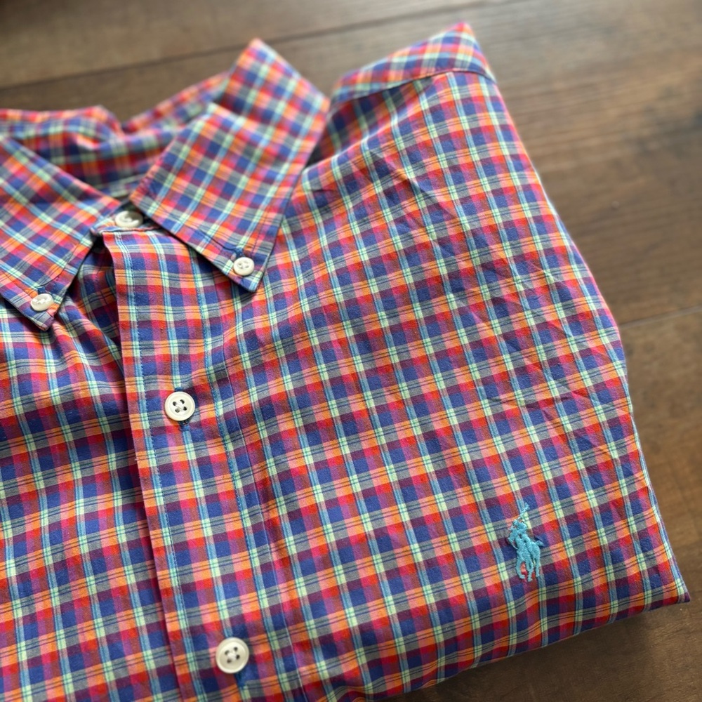 Ralph Lauren Button Down Plaid Patterned Pony Shi… - image 3